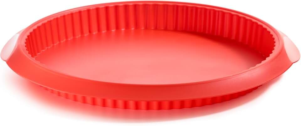 Lékué Quiche-Form, Silikon, rot, 28 cm