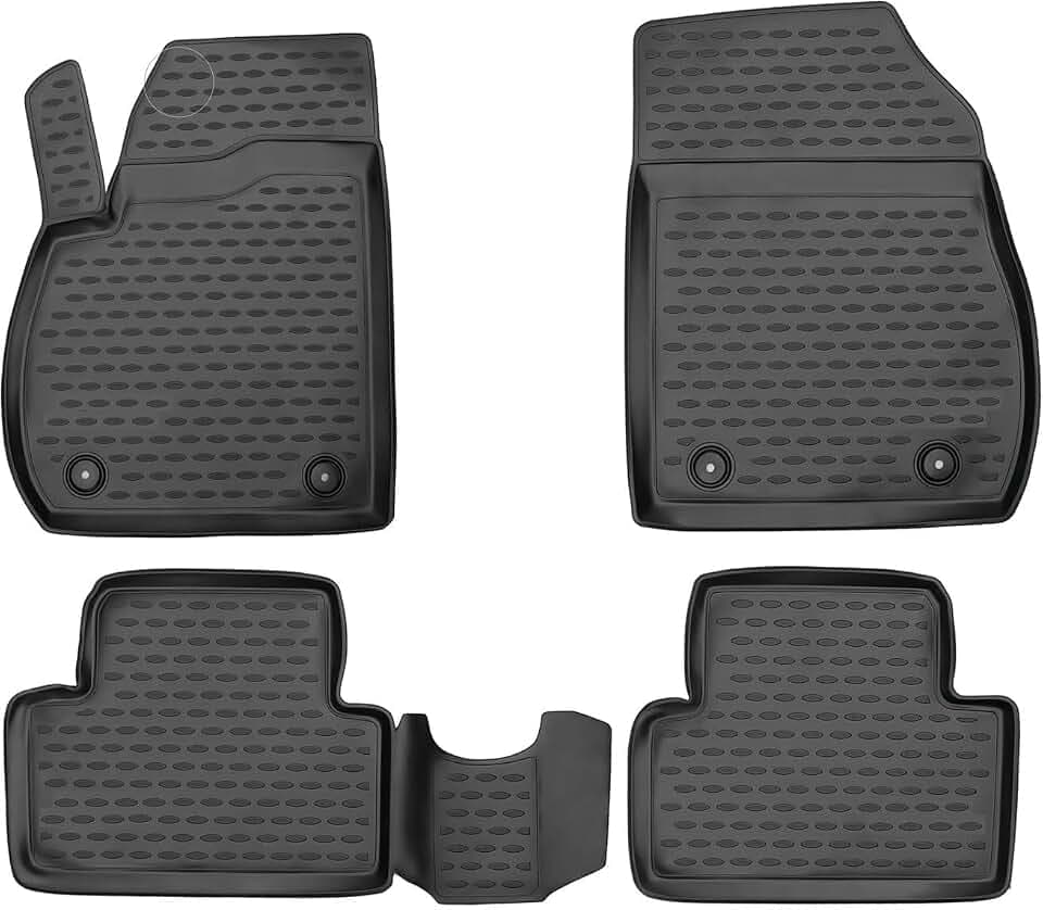 Element 3D Gummimatten Set passend für Toyota Auris | Mk1 I | 2006-2012 | 100% passgenaue Auto Fußmatten, robuste Universal Fußmatte Auto, Gummimatten Auto