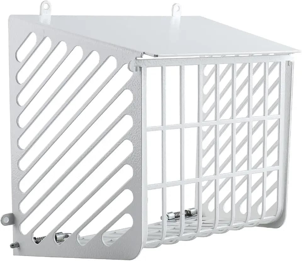 Outdoor Dryer Vent Cover with Open/Close Flap – Fits 5–6 Inch Vent Caps, Heavy-Duty Metal Dryer Vent Screen, Animal Guard, Weather-Resistant, Easy to Install (8.5"Lx8.5"Wx7.5"H)