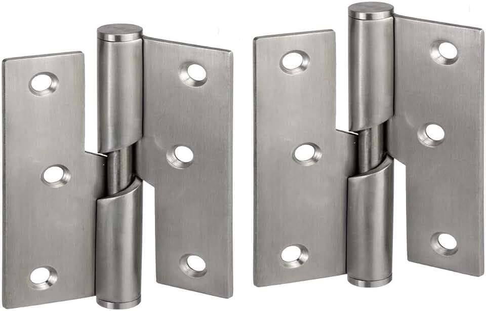 Türscharniere aus Edelstahl mit Hebefunktion, Rechts, 76 mm, 1 Paar 3''
