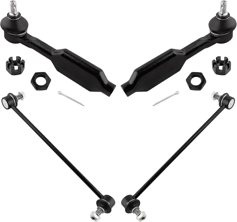 BOXI 4pcs ES800225 K750304 Front Outer Tie Rods + Sway Bars FIT for Honda Odyssey 2005-2006 (Touring Models ONLY) / for Honda Odyssey 2007-2009 (Touring Models w/Run Flat Tires ONLY)