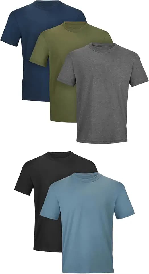 Hanes Men's Undershirt Crewneck 5-Pack— Midweight T-Shirts