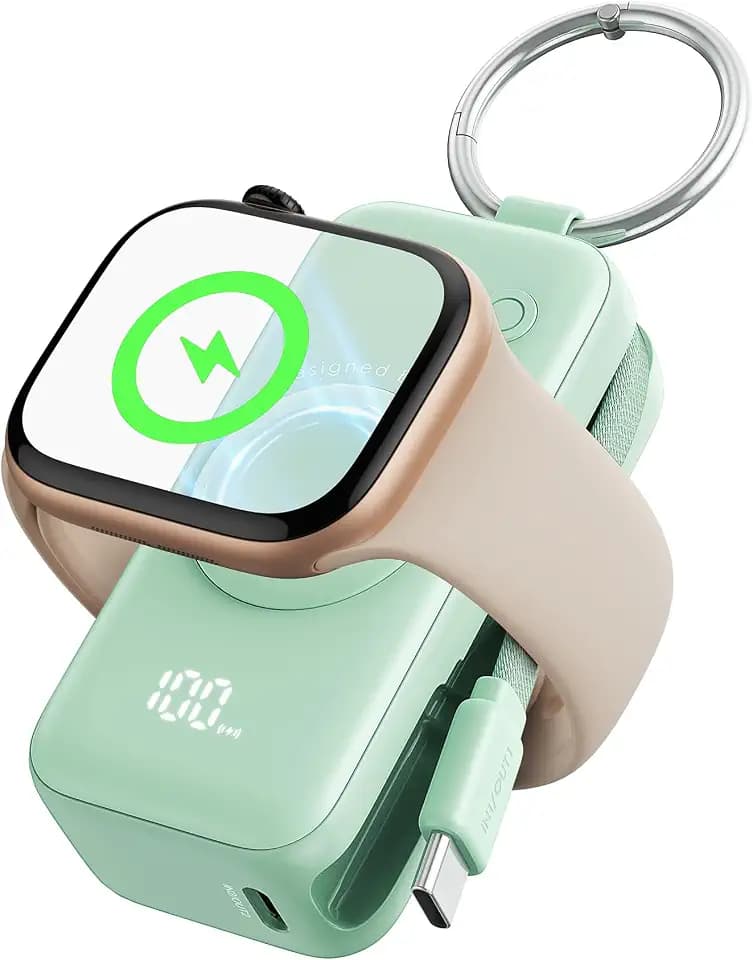 INIU SnapGo Portable Charger, 5000mAh Mini Power Bank for Apple Watch