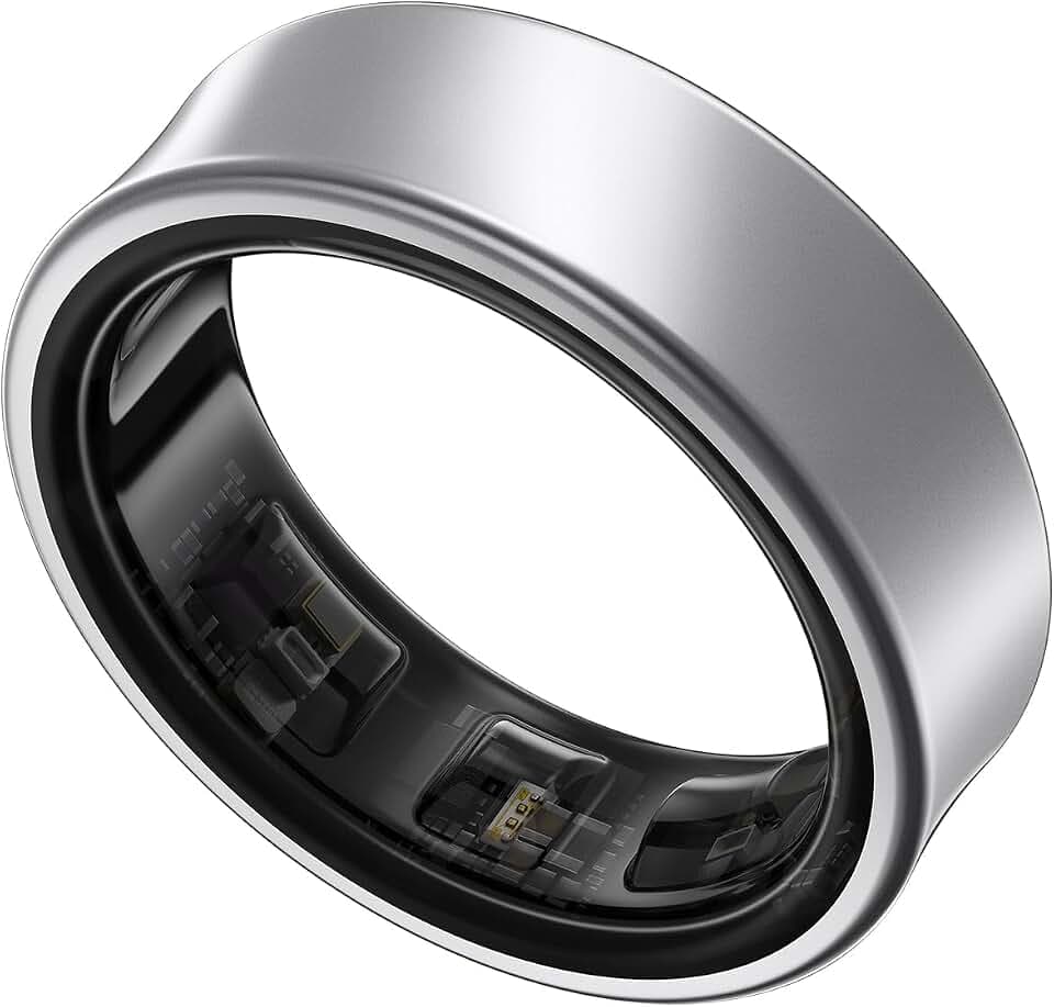 Samsung Galaxy Ring, Smart Ring mit Titan-Gehäuse, Samsung Health mit AI, Schlaftracker, Fitness Tracker, Größe 14 (US), Titanium Silver