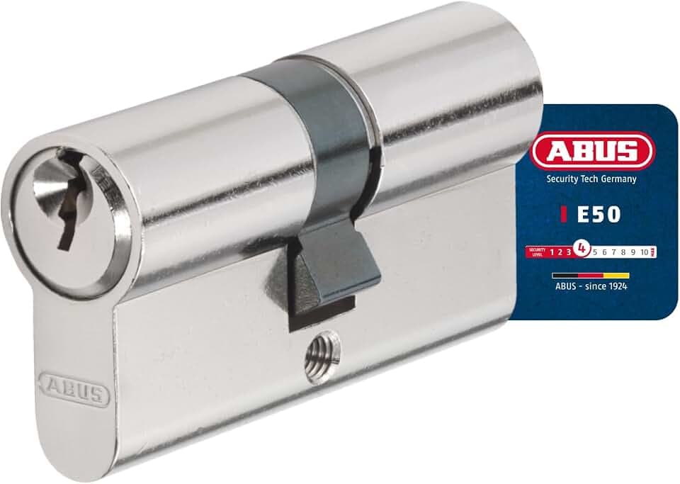 ABUS Profilzylinder E50 N 40/40 - Eurozylinder, Nickel, Bohrschutz