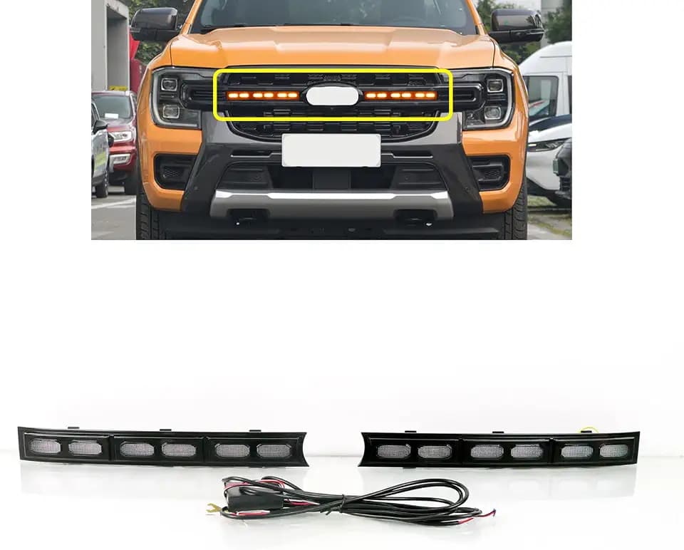 LED Front Bumper Grille Lights DRL Fits 2023-2024 Ford Ranger Wildtrak