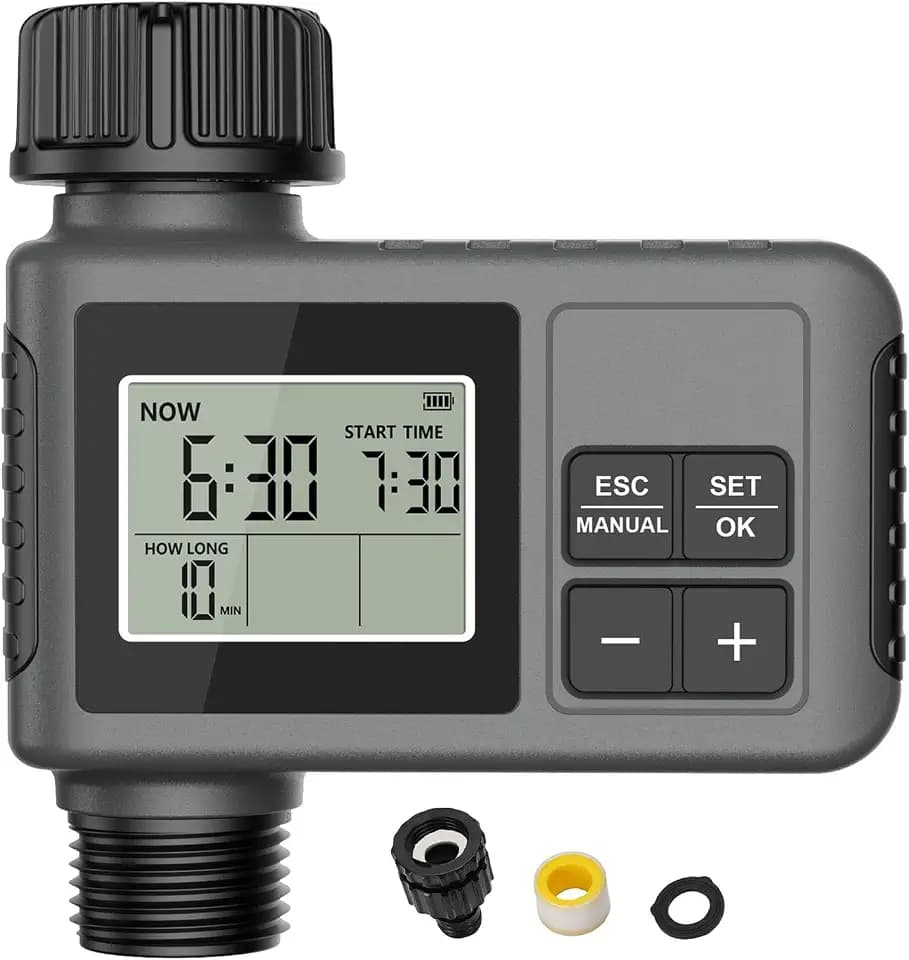 SGW01 Irrigation Timer Smart Sprinkler Timer Programmable Hose with Rain Delay Manual Watering System for Yards, Lawns