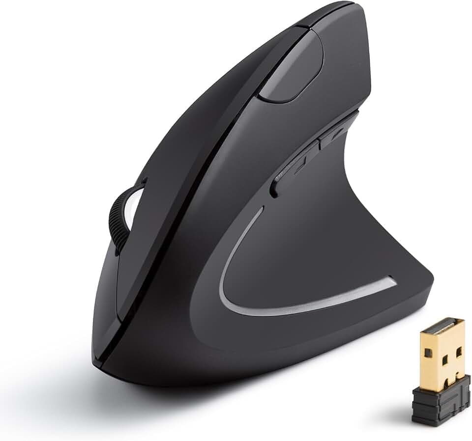 Anker 2.4G vertikale ergonomische Maus 1600 DPI 5 Tasten kabellos