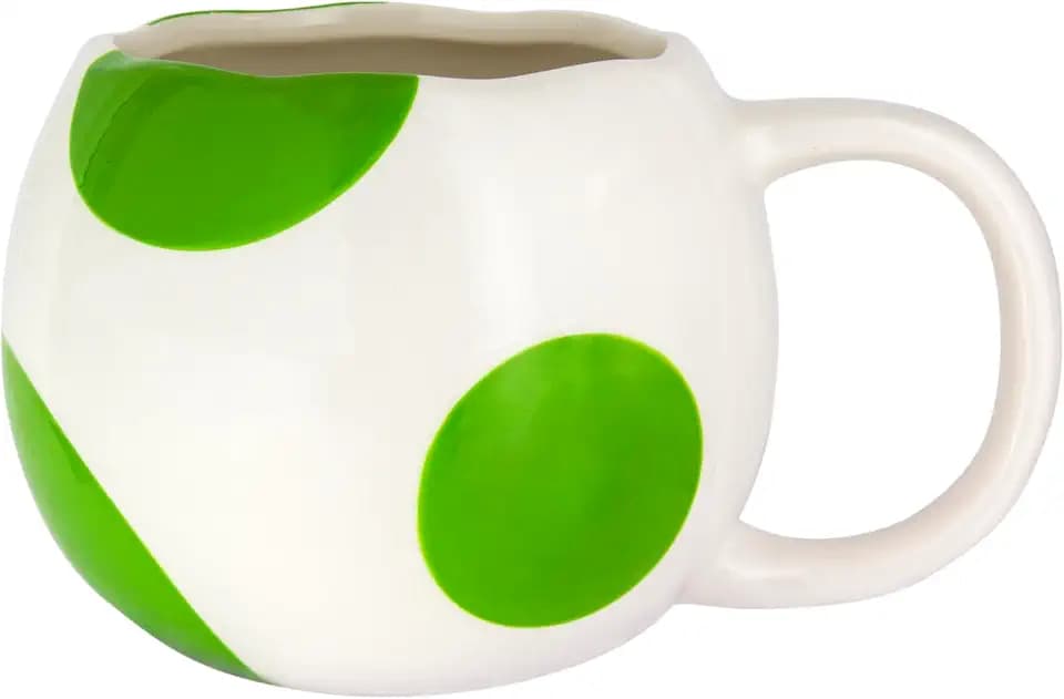 Super Mario Bros. Yoshi Egg Coffee Mug - Officially Licensed Nintendo Ceramic Tea Cup, Novelty Gift for Mario Brothers Fans, Large Capacity | Paladone