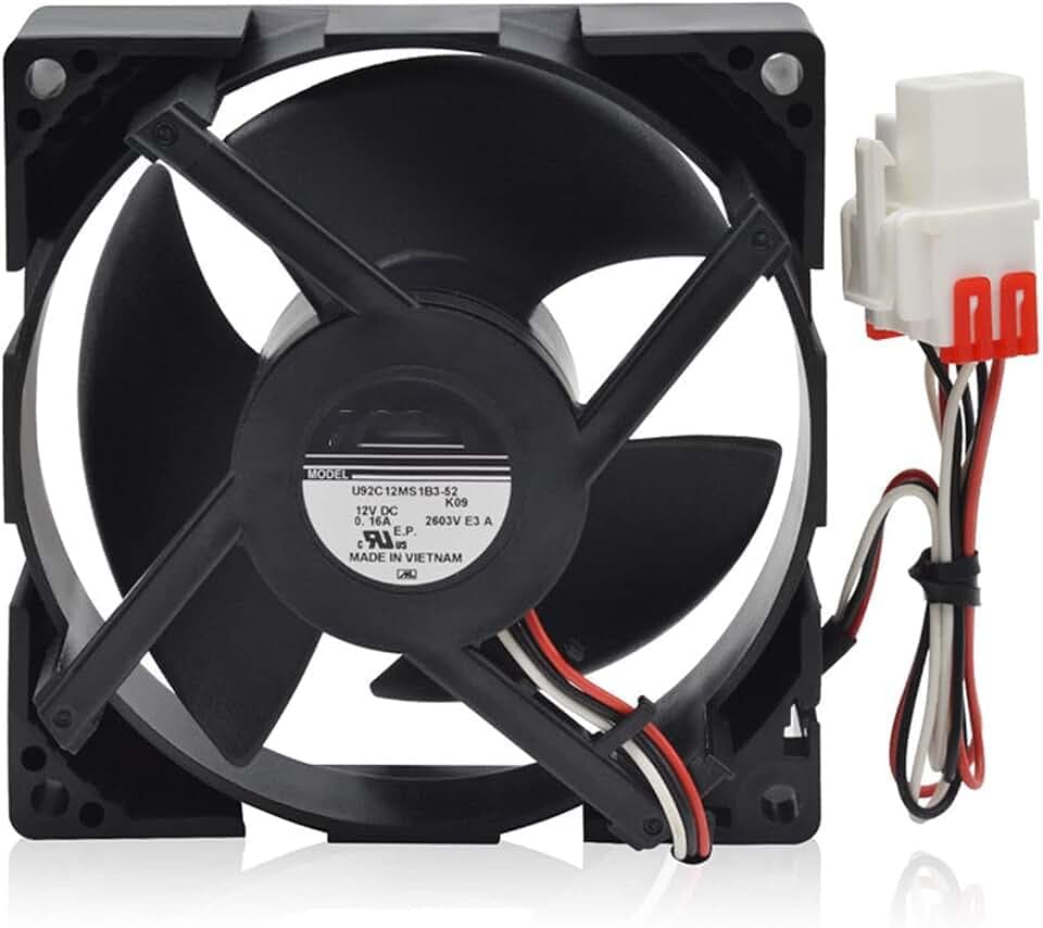 DA81-06013A DA31-00287A for Nidec U92C12MS1B3-52 Refrigerator Evaporator Fan Motor Compatible for Samsung Refrigerator Cooling Fan Motor 12V 0.16A 9CM