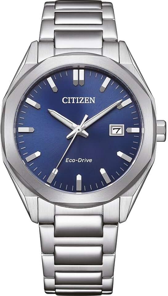 Citizen Eco-Drive Herrenuhr Edelstahl, Blau, 38 mm, BM7620-83L
