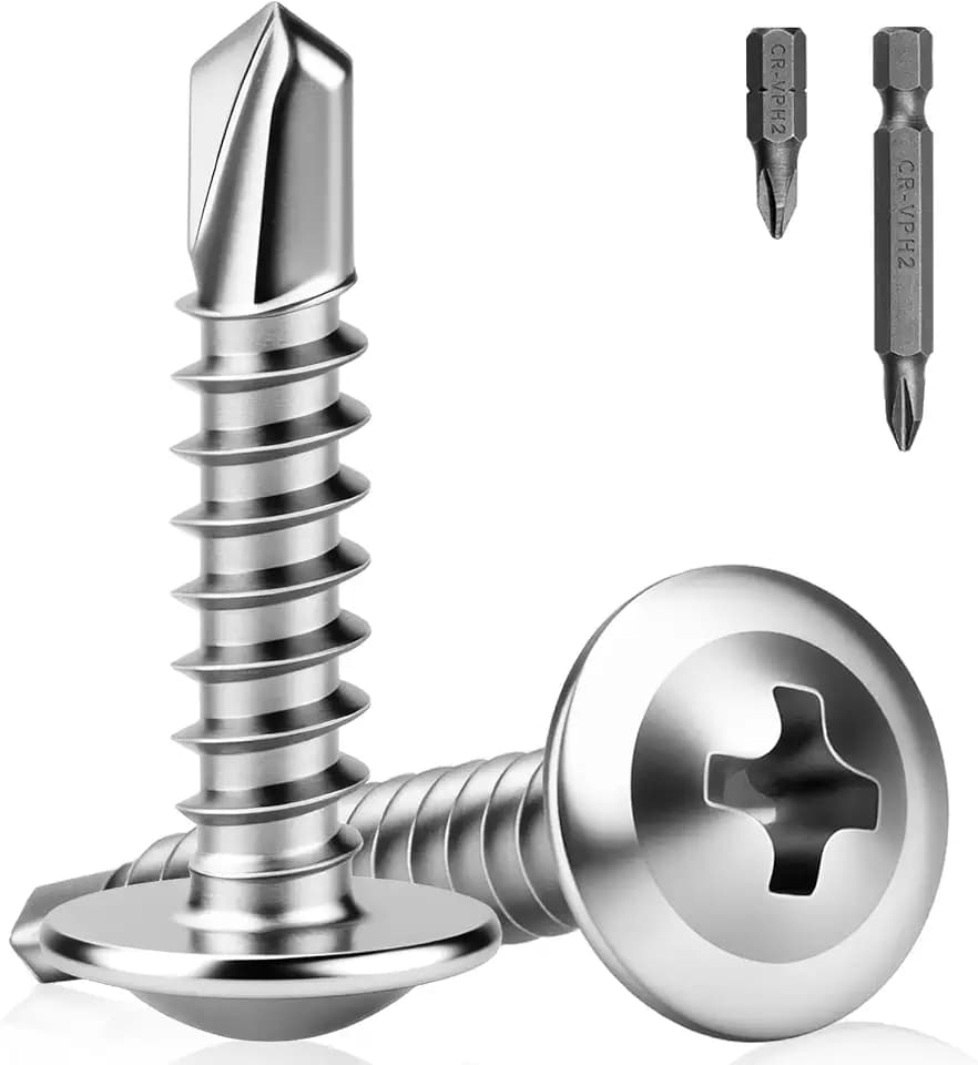 160 Stück Blechschrauben M4.8 x 25 mm Selbstschneidende Edelstahl
