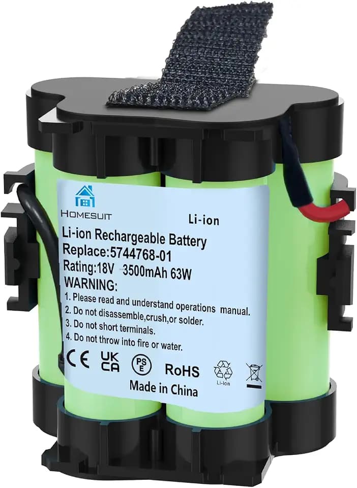 Homesuit 18V 3.5Ah Akku Kompatibel mit Gardena Mähroboter R80Li R75Li R70Li R50Li R45Li R40Li Ersatzakku für Gardena McCulloch ROB R1000 Lithium Batterie für Husqvarna Automatischer Rasenmäher 305 308