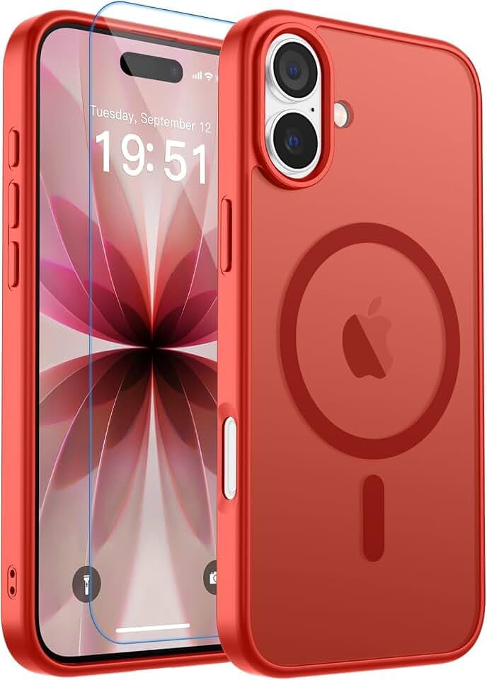 zapica Magnetic for iPhone 17 Case, Red