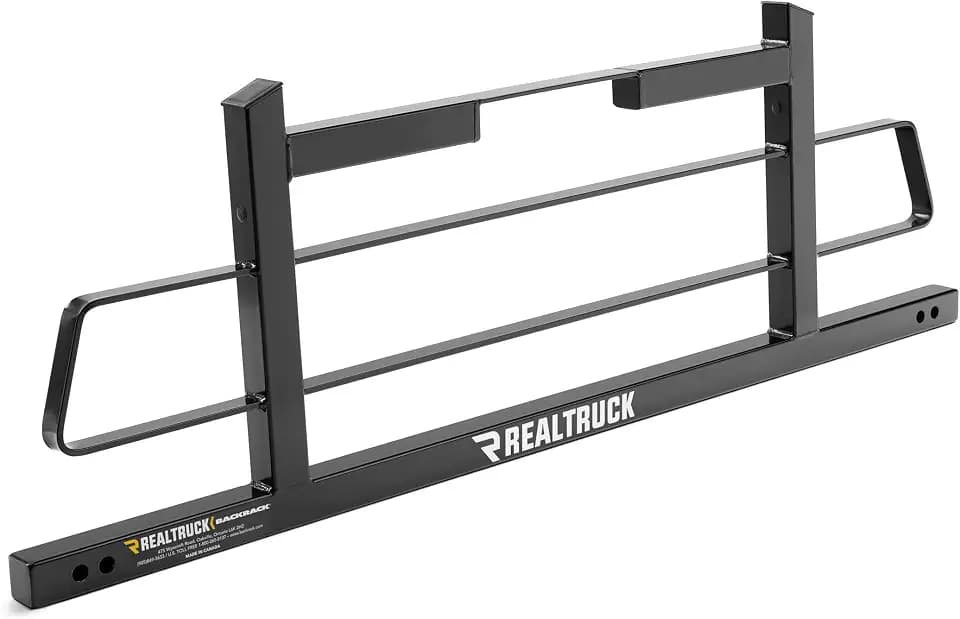 RealTruck BACKRACK Original Rack Frame Only | Black, No Drill | 15020 | Fits 2020-2025 Chevrolet/GMC Silverado/Sierra 2500/3500 HD; 2002-2025 Dodge RAM 1500; 2019-2025 Dodge RAM 2500/3500 & Others