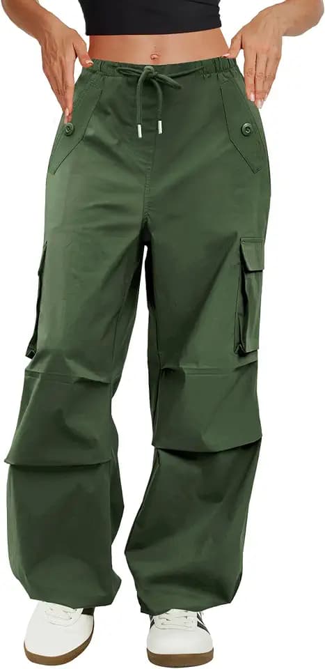 COPYLEAF Womens Cargo Pants Parachute Hiking Pants Baggy Y2k Clothes