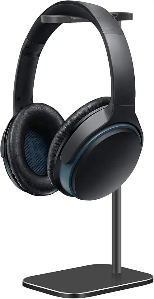 Kopfhörer Ständer Aluminium, Headset Halterung Halter Tisch mit Solider Basis, kompatibel mit AirPods Max, Sennheiser, Beats, Bose, B&O, Sony, usw (Schwarz)