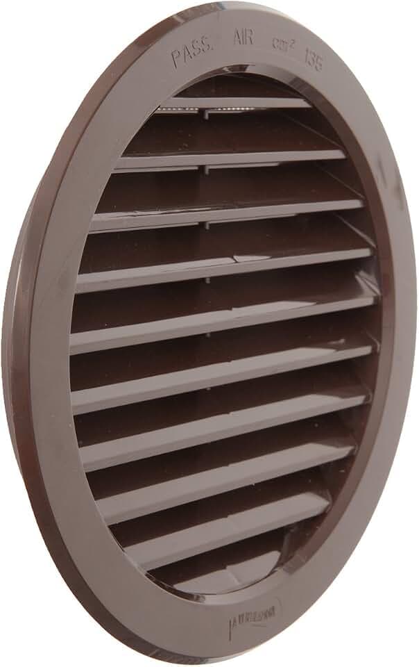 La Ventilazione T16RM Unterputz-Gitter, rund, aus Kunststoff, braun, Ø 190 mm
