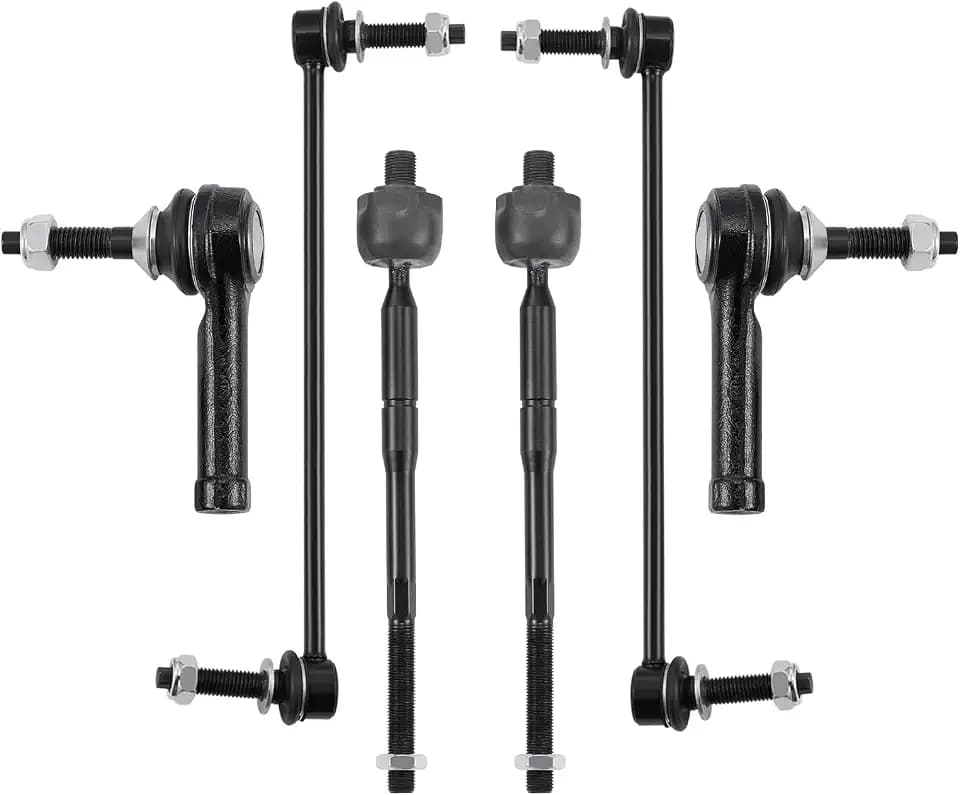 BDFHYK 6PC Inner/Outer Tie Rod Kit & Sway Bar Links for Ford Explorer 11-18
