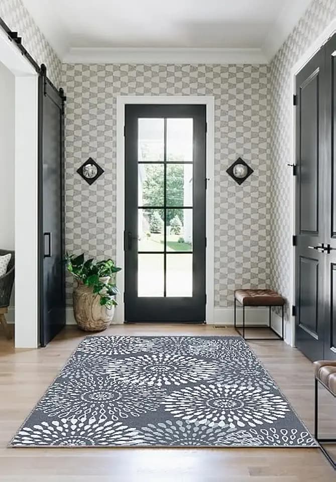 StepRite 3x5 Hallway Runner Rug, Washable Non-Slip Kitchen Rug for Entryway