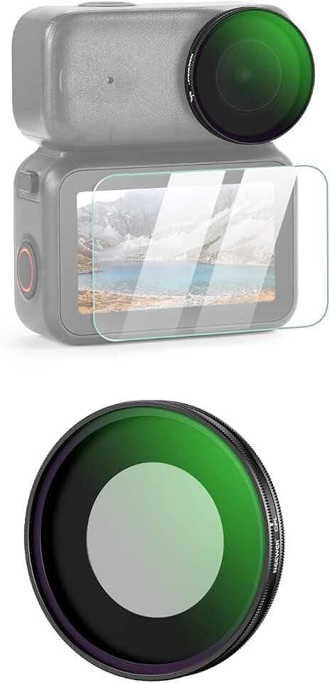 NEEWER CPL Filter Kompatibel mit DJI Osmo Nano, aufschraubbarer verstellbarer zirkularer Polfilter Polarisationsfilter Objektiv Filter für Action Cam, Fotozubehör mit Displayschutz aus gehärtetem Glas