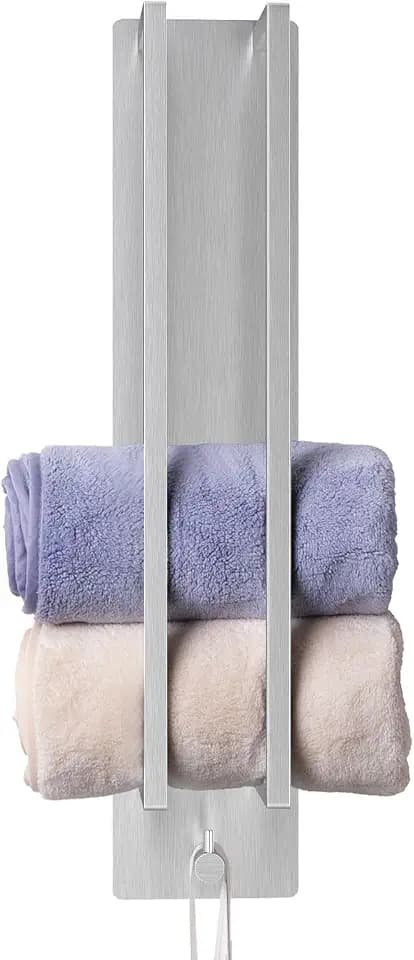 STWWO Handtuchhalter Wand Selbstklebend Gästehandtuchregal Klein Silber