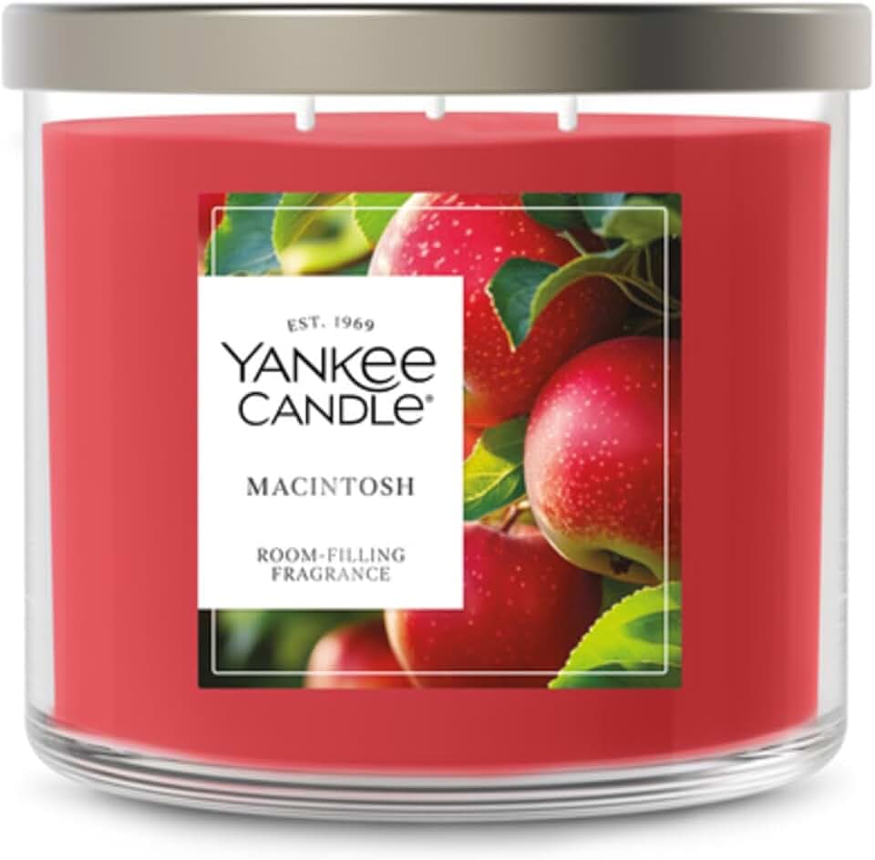 Yankee Candle Macintosh Scented Candle, 14.5oz 3-Wick