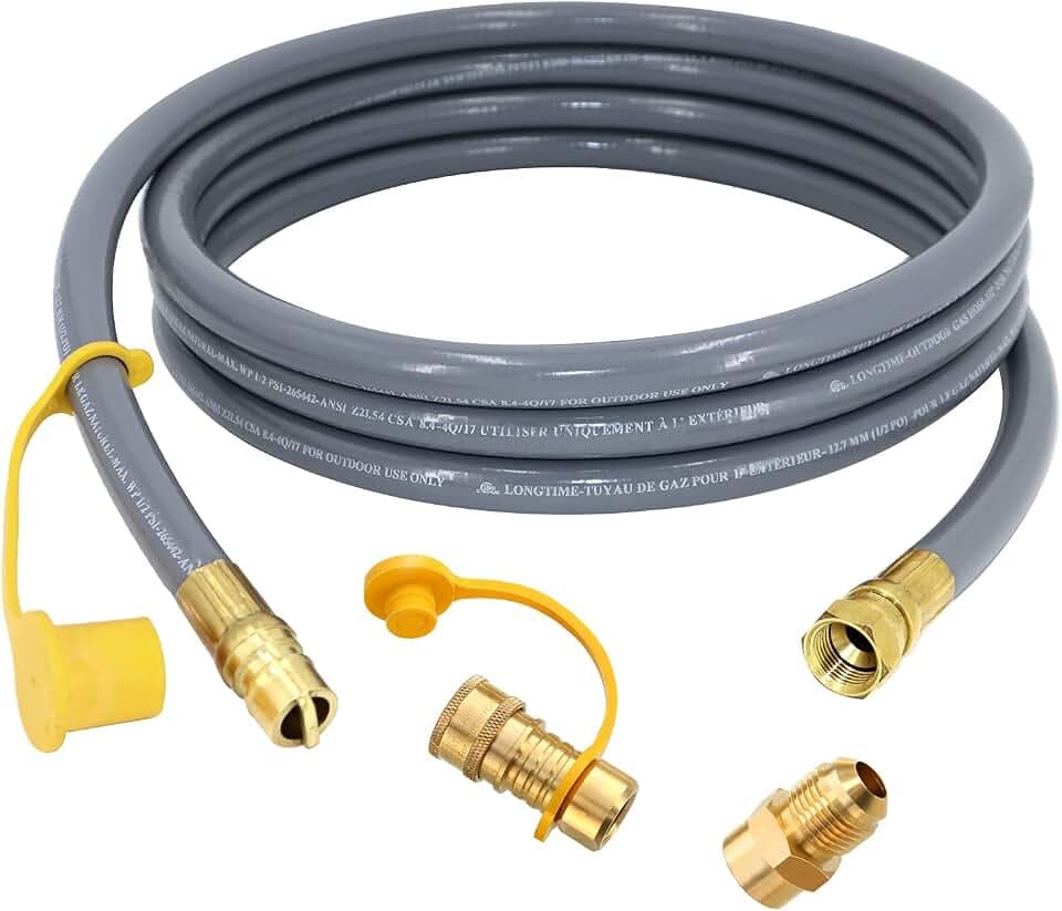 Upgraded 12 Feet 1/2 Inch Rv Quick Connect Natural Gas Hose Gas Line