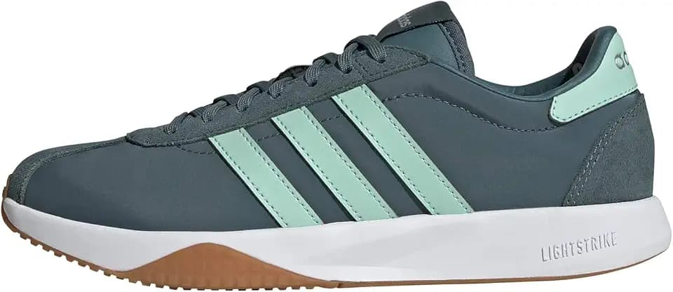 adidas Womens 7626 Sneakers Shoes Casual - Green, Off White