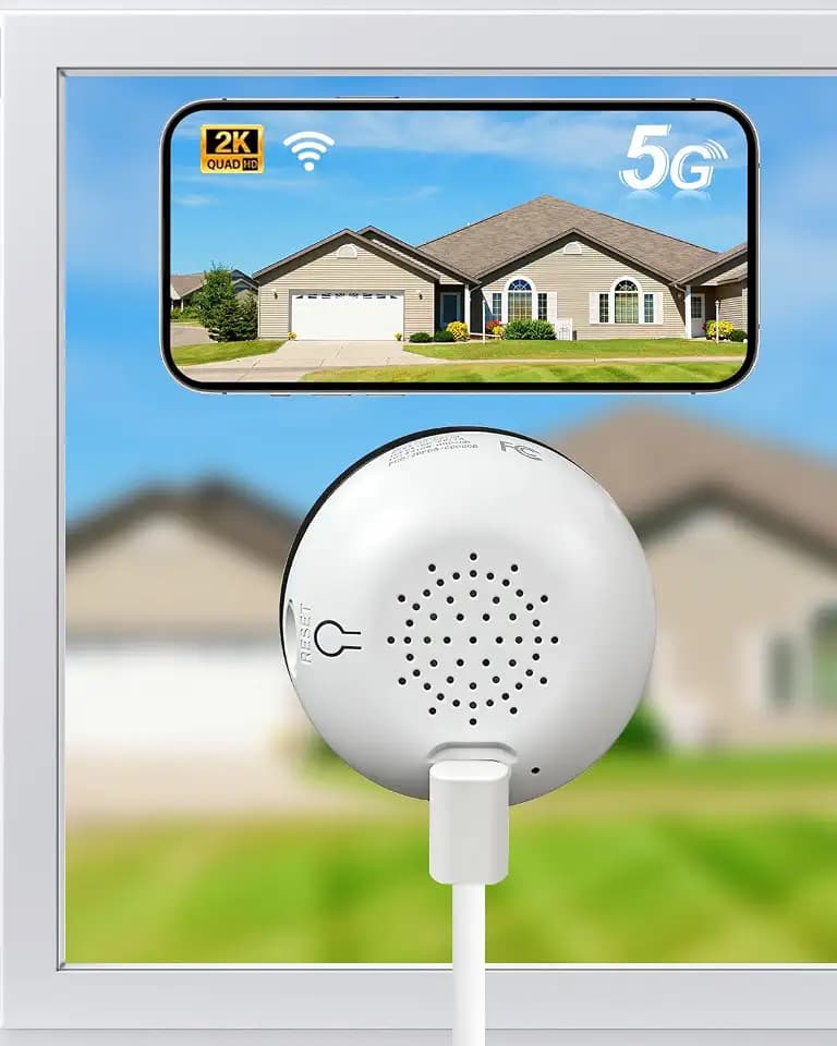 Noorio 4MP Window Security Camera, 2.4/5G WiFi6, Color Night Vision, WD400