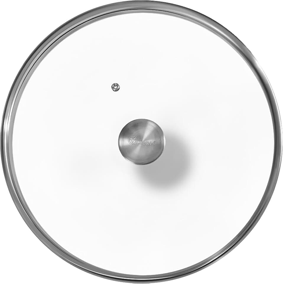 Victoria Round 13-Inch Glass Lid for Cast Iron Skillet or Pan, Custom Made for Only Victoria Brand, Diameter 12.1-Inch