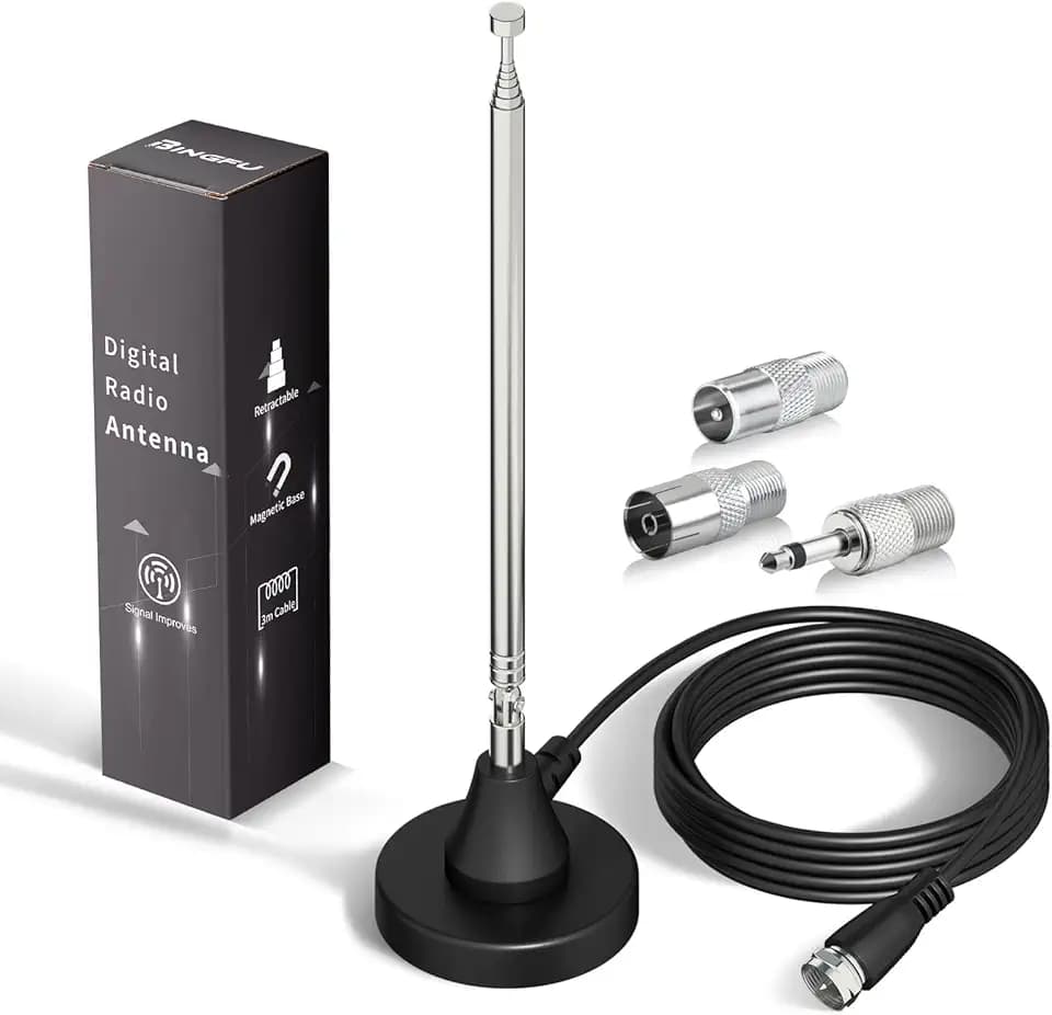 Bingfu DAB + UKW Antenne, FM Radioantenne für Stereoanlage, Zimmerantenne