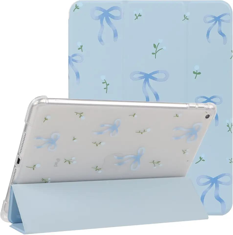 Lovmooful for iPad 5th/6th Case Cute Bowknot Flower-Blue