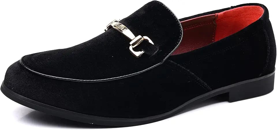 COSIDRAM Mens Dress Shoes Business Luxury Velvet Loafers for Party Prom