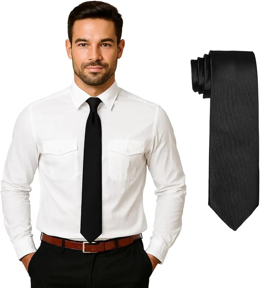 DonDon Krawatte 7 cm für Herren klassische Krawatte für Büro oder festliche Veranstaltungen