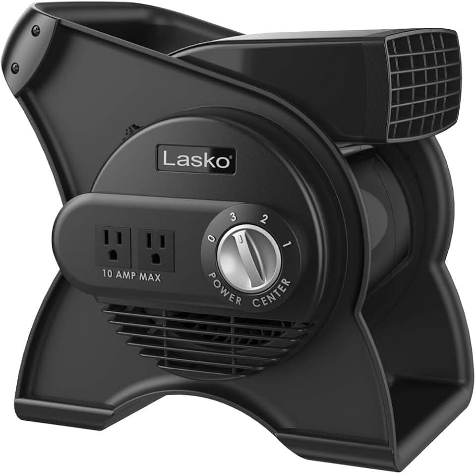 Lasko Pivoting High Velocity Portable Utility Fan - 12" - U12104 - Black