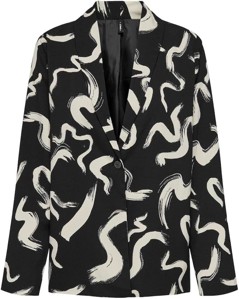 ONLY Damen Onlnova Life Elite L/S Pimo Blazer AOP Blazer (1er Pack)