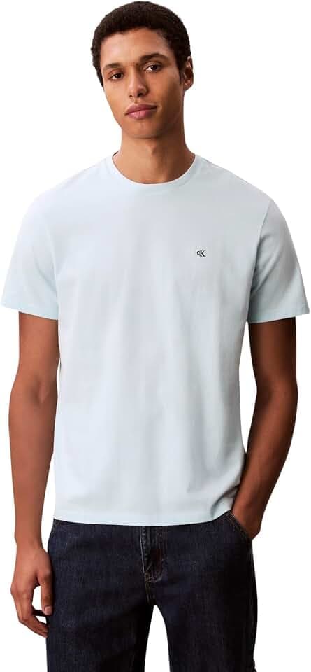 Calvin Klein Herren T-Shirt Kurzarm Classic Monogram Tee mit Rundhalsausschnitt