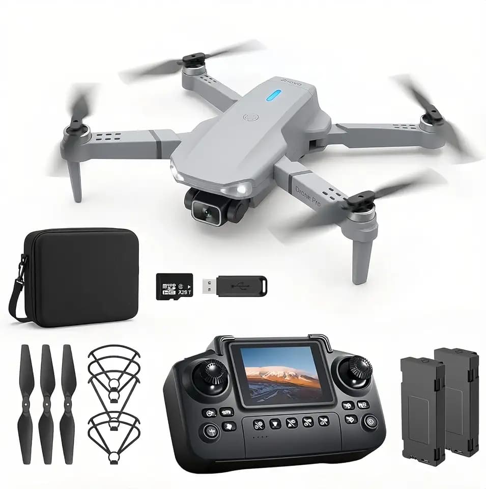 E88max Drone with Screen Controller for Beginners, Foldable Mini Drone.