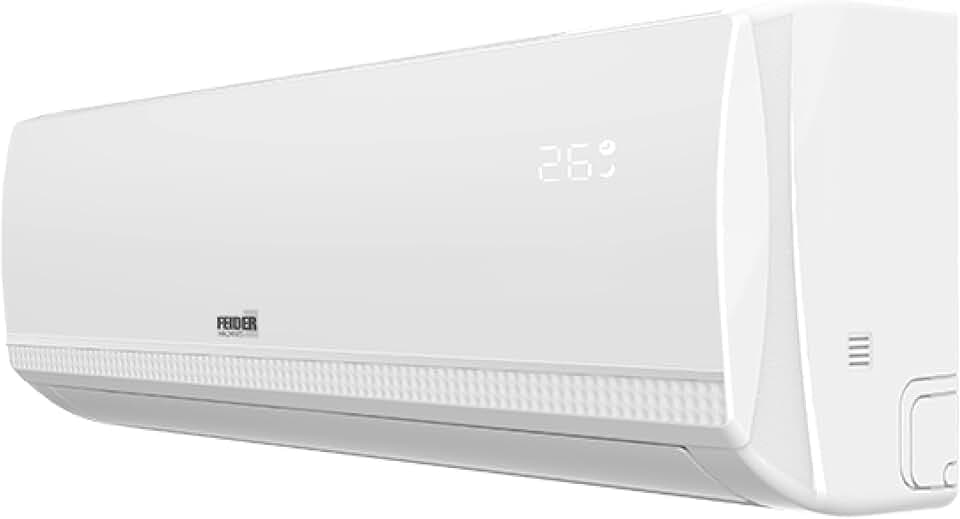 FEIDER FC3400PAP4 - Split Klimaanlage Inverter Monosplit 3400W - Klimagerät zur Festen Installation - bis zu 37m² - Wärmepumpe - 1 Kompressor - Luftentfeuchter - Programmierbar - Fernbedienung