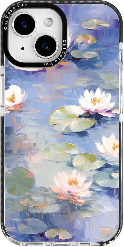 for iPhone 13 / iPhone 14 Case Water Lily Floral Design Pattern