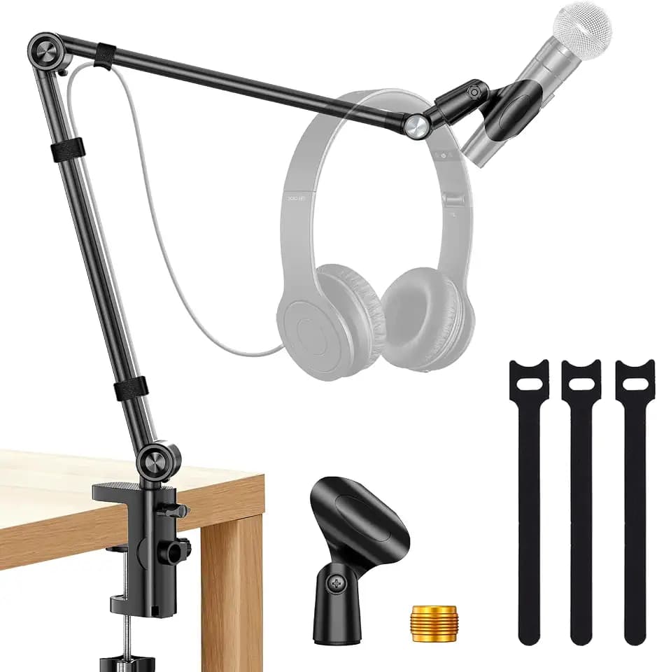 UBeesize Microphone Boom Arm, Aluminum Alloy Mic Arm Stand