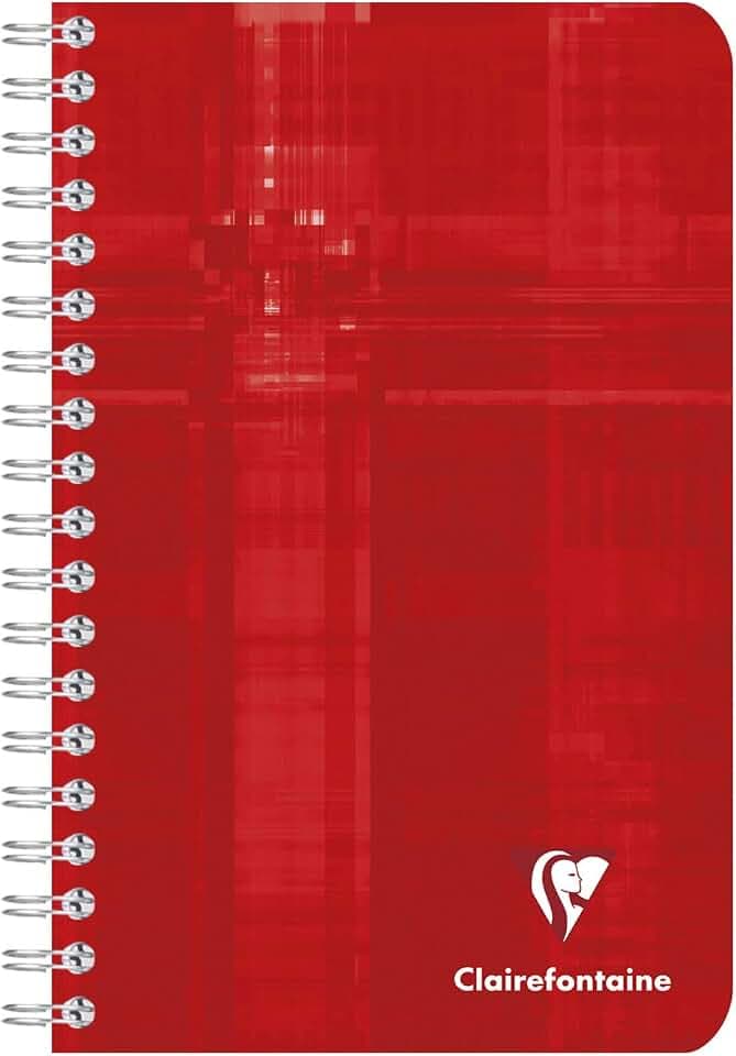 Clairefontaine 68600C - Packung mit 5 Notizbücher mit Spiralbindung, 11 x 17 cm, blanko, 90 g, 90 Blatt, farbig sortiert, 1 Pack