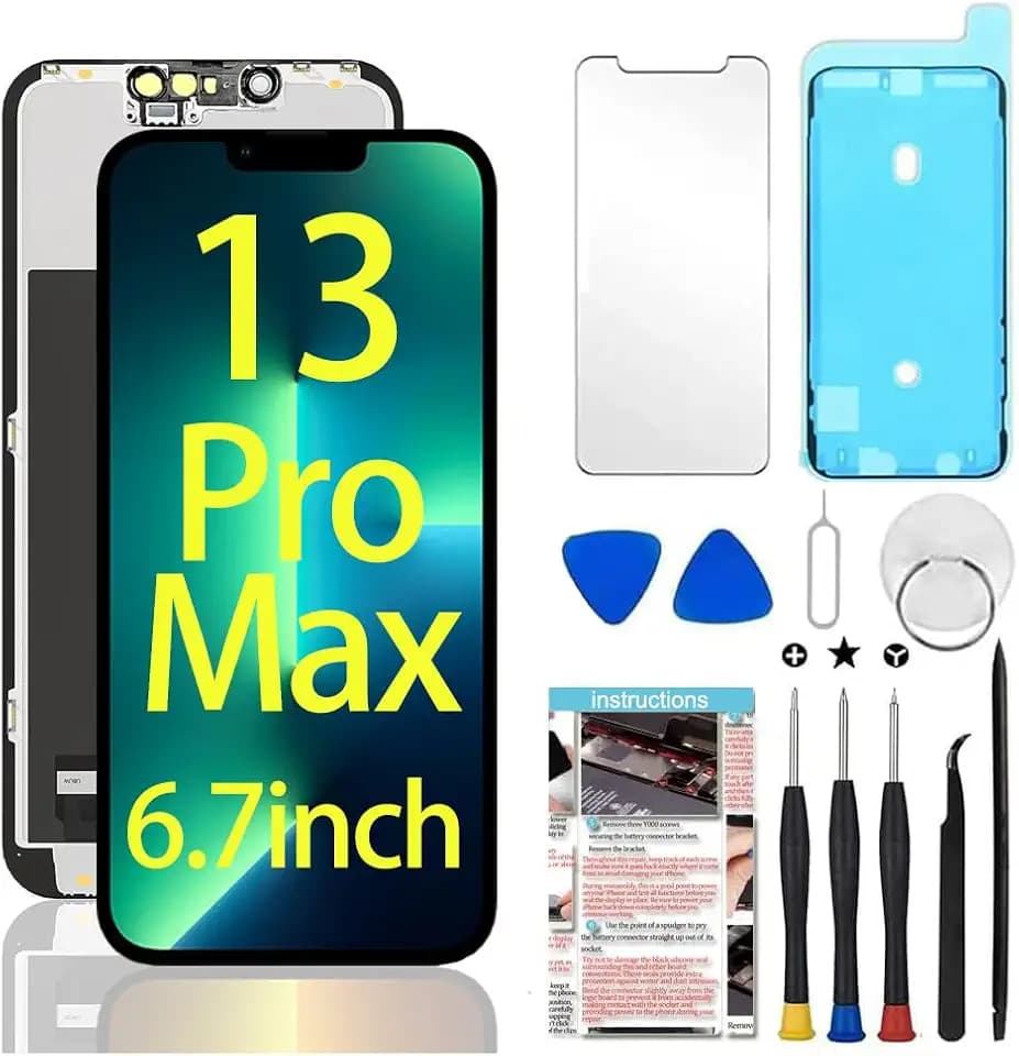 for iPhone 13 Pro Max Screen Replacement 6.7 inch Full HD,3D Touch Display Digitizer Assembly with Repair Tools