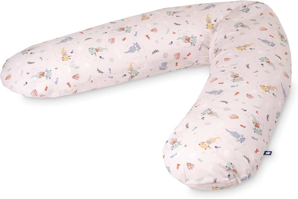 Julius Zöllner Jersey Stillkissen ca. 190 cm | Füllung 42 Liter EPS-Mikroperlen | Made in Germany | Bezug aus 100% Baumwoll-Jersey | OEKO-TEX® STANDARD 100 | Little Otti