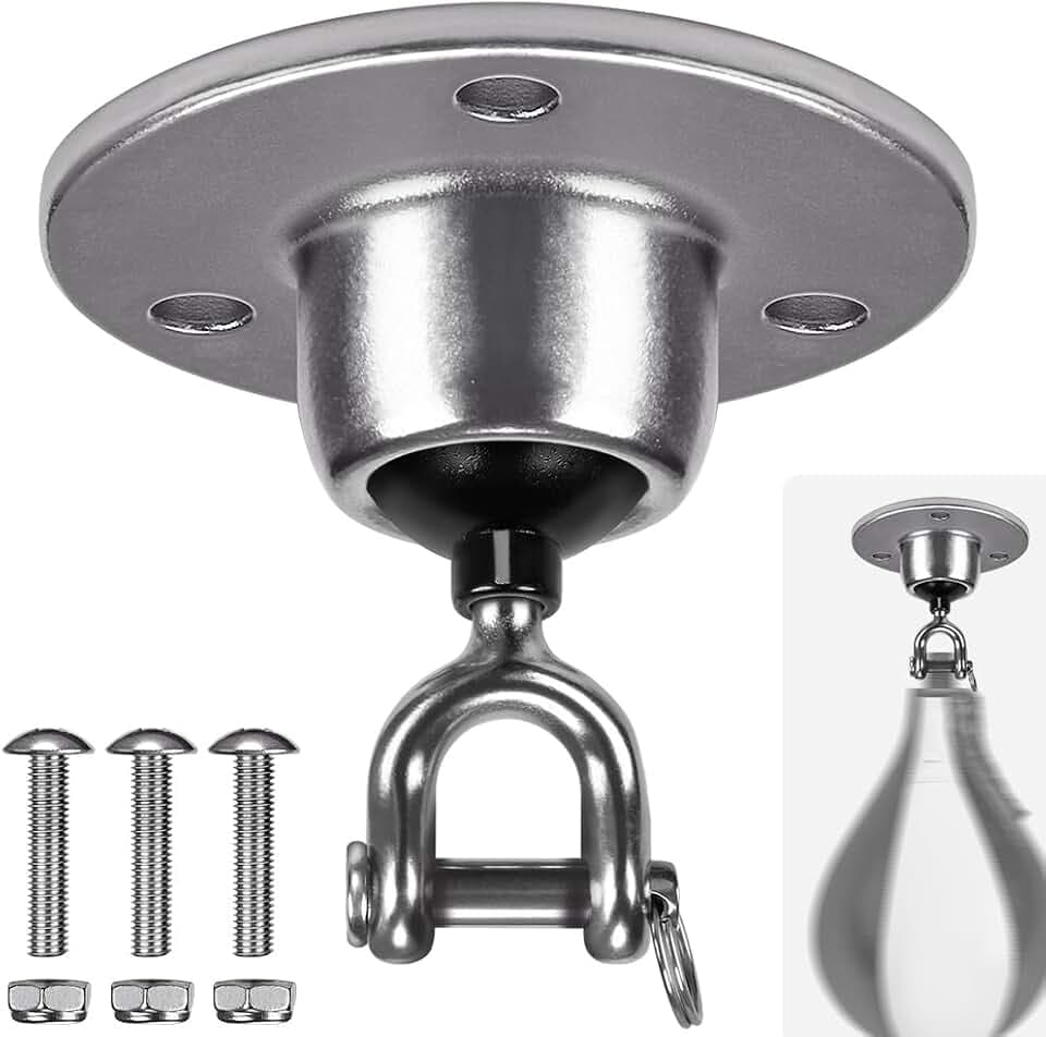 BeneLabel Speed Bag Swivel - Stainless Steel Speedbag Swivel with 360° Rotation - Boxing Bearing Swivel for Punching Bag - Easy Setup On Hanging Punching Speed Bag Platform Stand