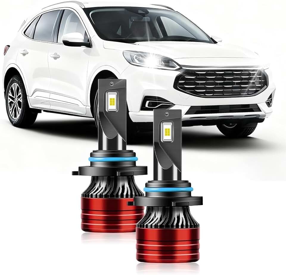 Light Bulbs Compatible for 2013-2022 Ford Escape 9005 High Beam Fog Lights Combo Pack 800% Brightness with Cooling Fan Plug N Play Pack of 2
