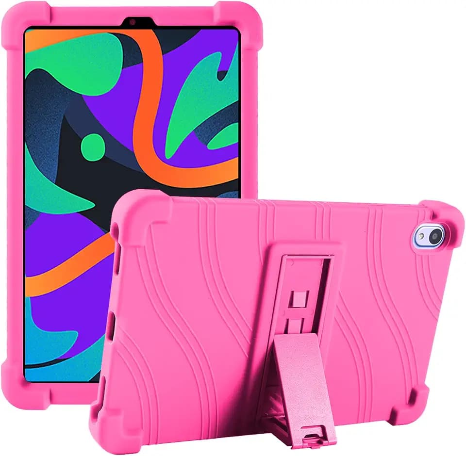 ONN 8 Inch Gen 4 Kids Tablet Case, Soft Silicone Cover Shockproof with Stand for ONN Surf 8 Inch 4th Generation Kids Tablet (Model:100135923) (Pink)