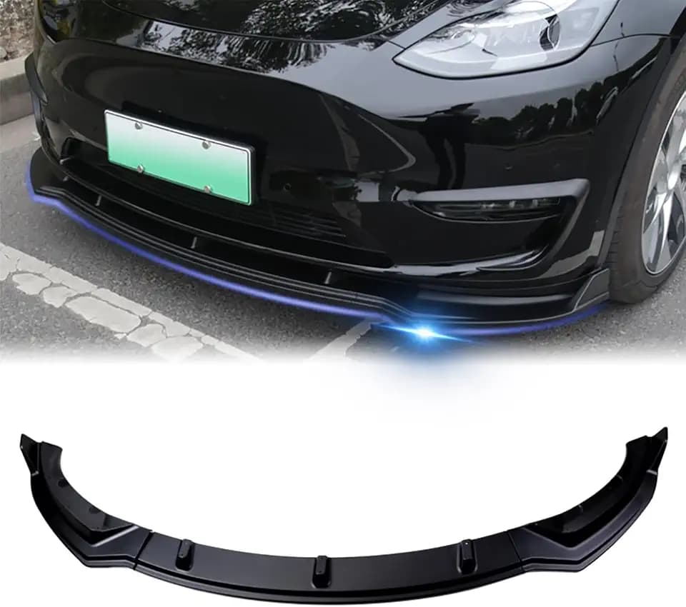 Front Bumper Lip Front Spoiler Wing Fit for 2017-2023 Tesla Model 3 Accessories(Matte Black)