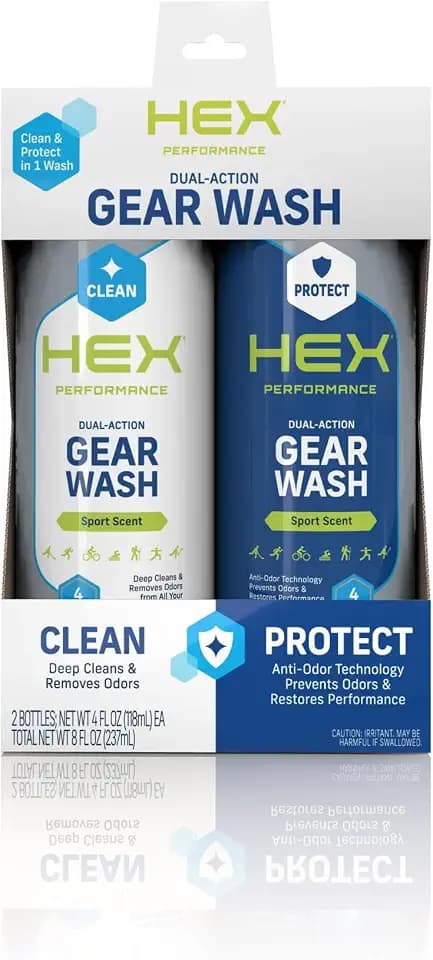 HEX Performance Dual Action Gear Wash for Activewear, Sport Scent, 4 oz